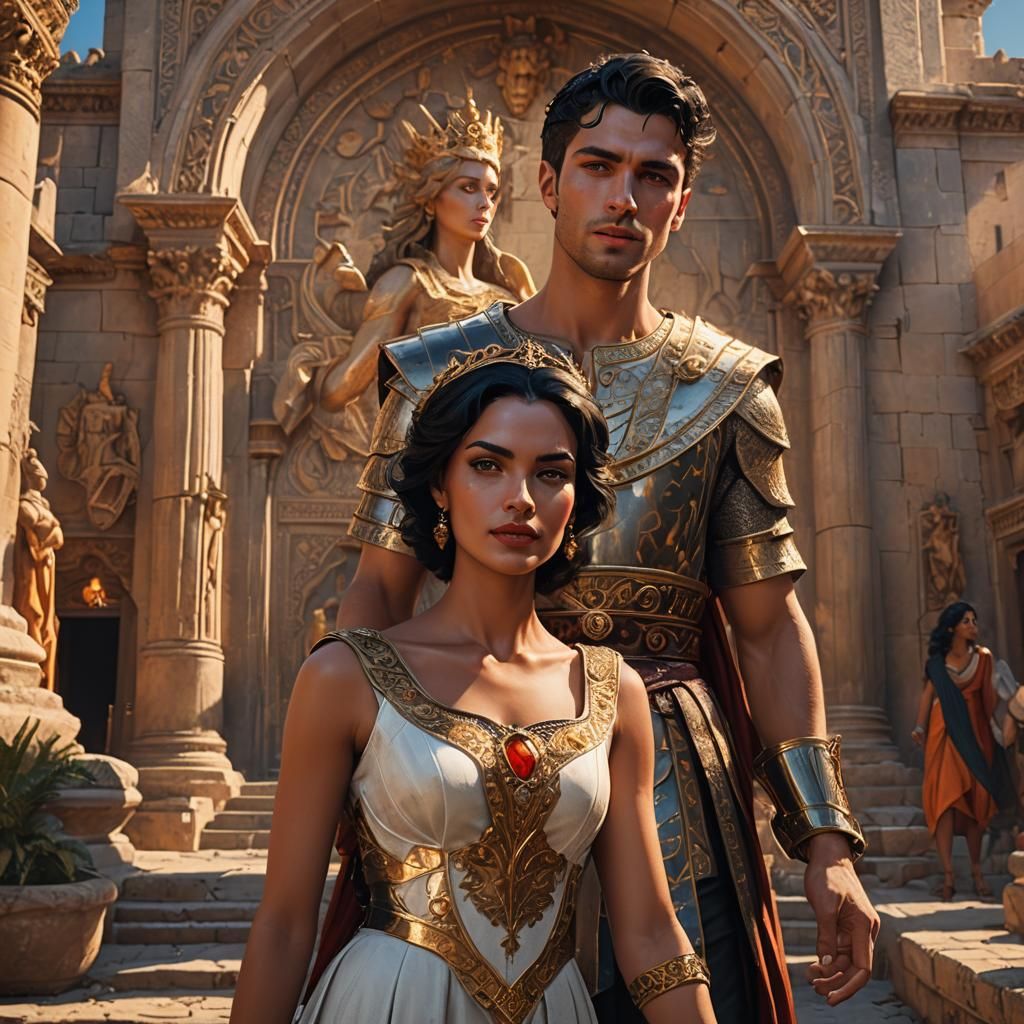 Young King David and Girlfriend: Fantasy Concept Art