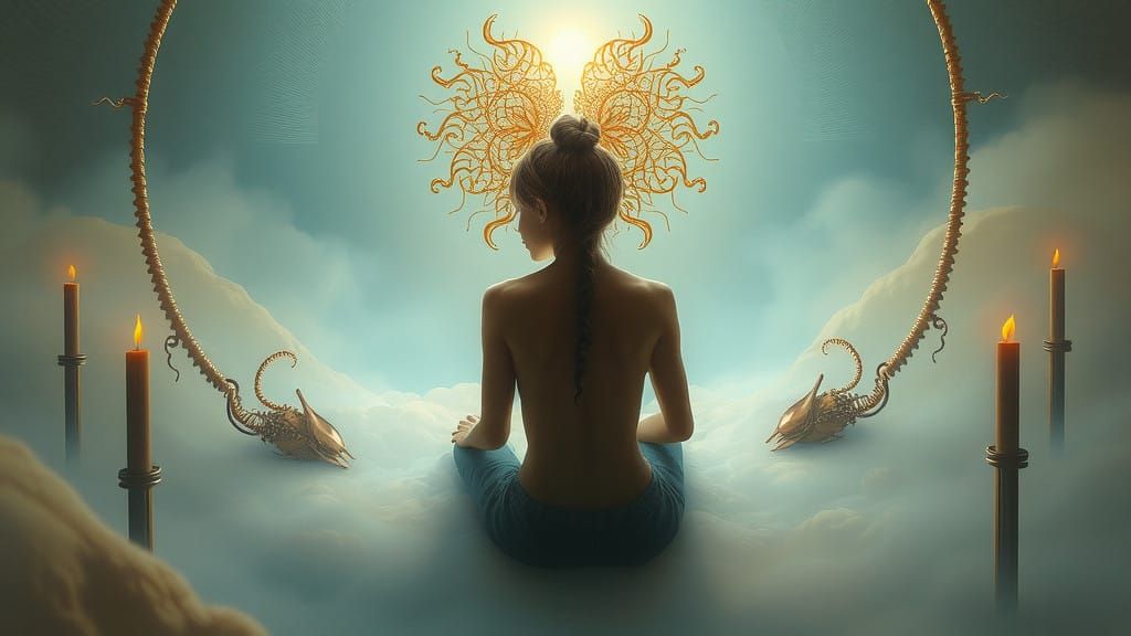 Dreamlike Biomechanical Landscape by Surrealist Artist