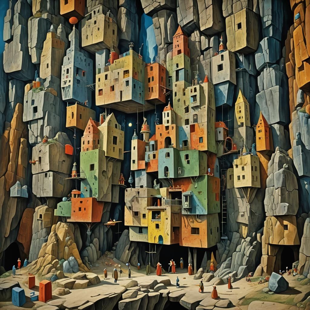 Surreal Soul Hospital in Vivid Oil Paint Style