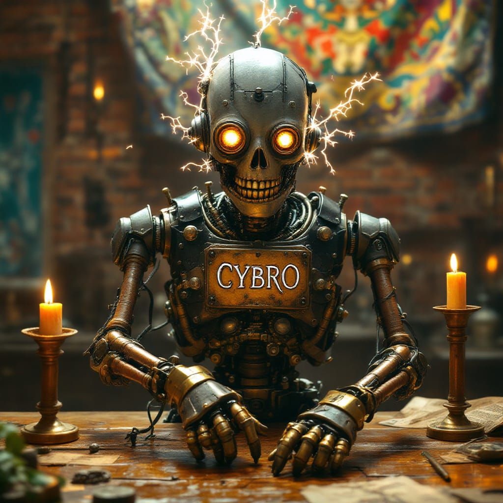 Steampunk Frankenstein Robot Named CYBRO in Castle