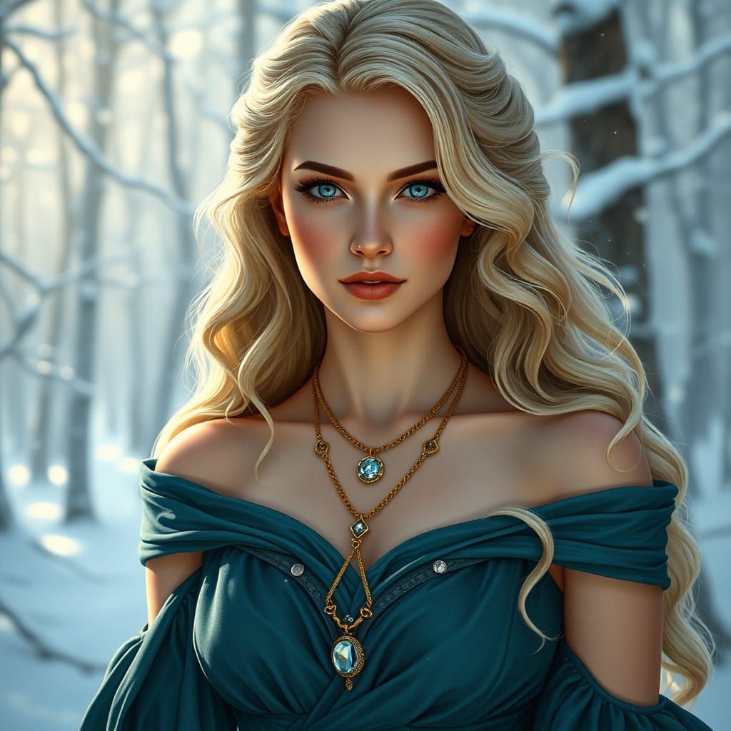 Enchanting Winter Fantasy Portrait in Dreamy, Ethereal Light