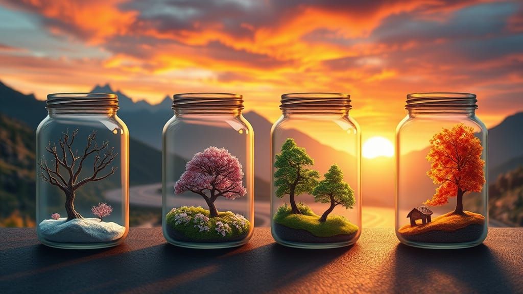Four Seasons in Glass Jars: Miniature Landscapes in Vibrant,...