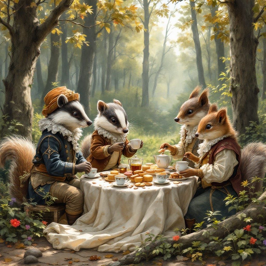 Enchanted Woodland Picnic in Renaissance Style