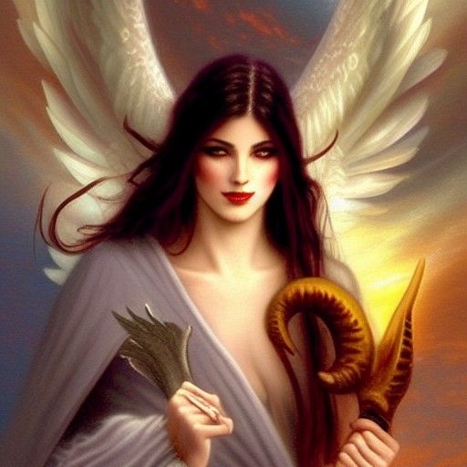 Ethereal Angel of Death: Gabriel in Fantasy Style