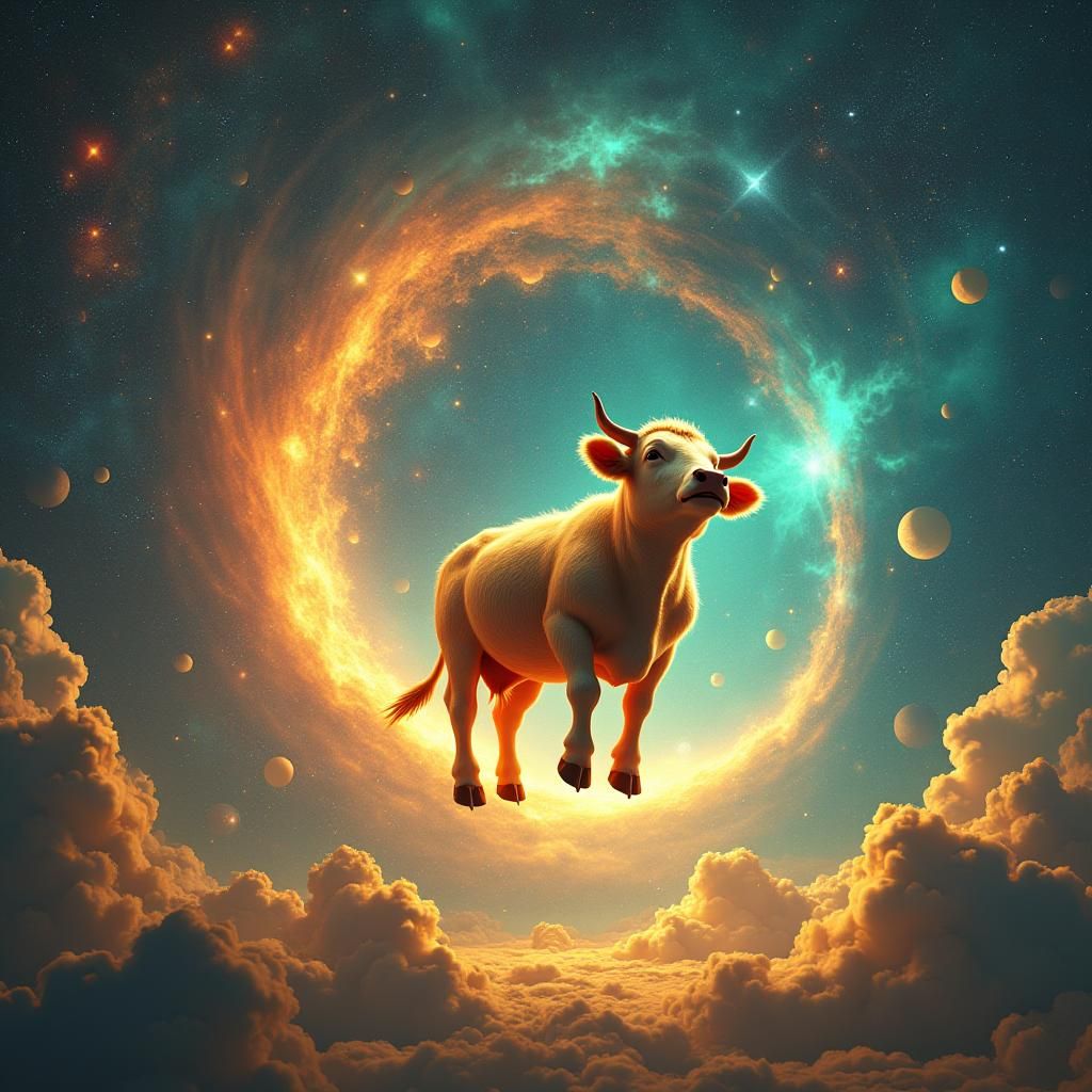 Cow in Space with Honey and Stardust