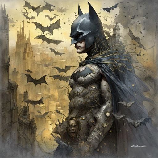 Batman in Graphic Novel Style
