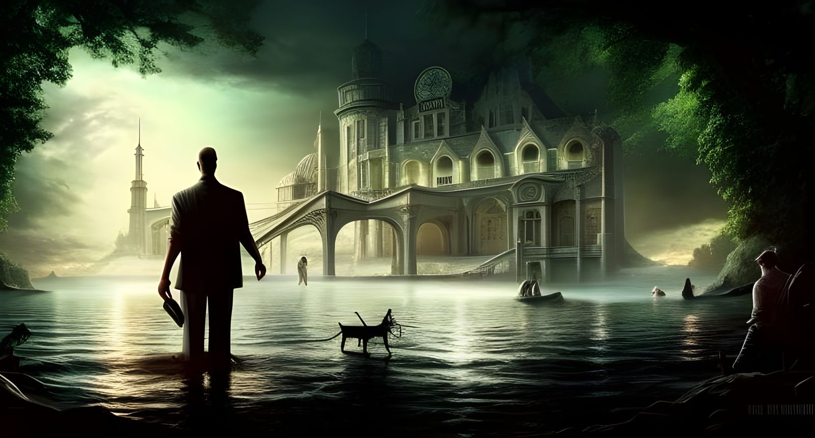 Dark Fantasy Landscape in Hyperdetailed Style