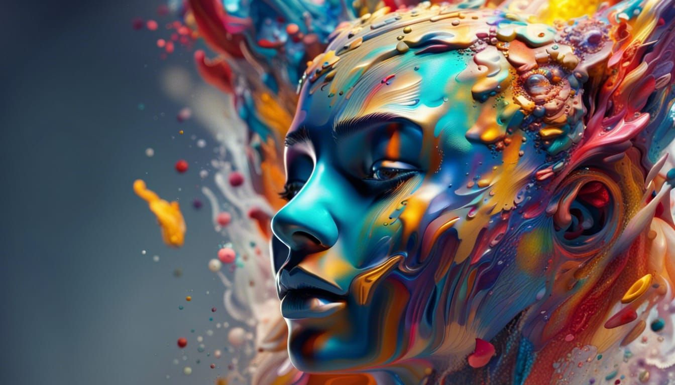 Abstract Wedding Ceremony in Hyperrealistic 3D