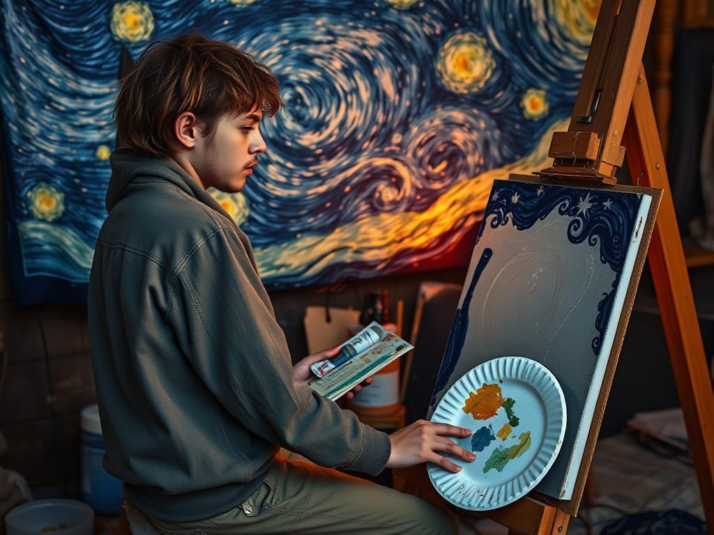 Impoverished Artist Recreates Starry Night