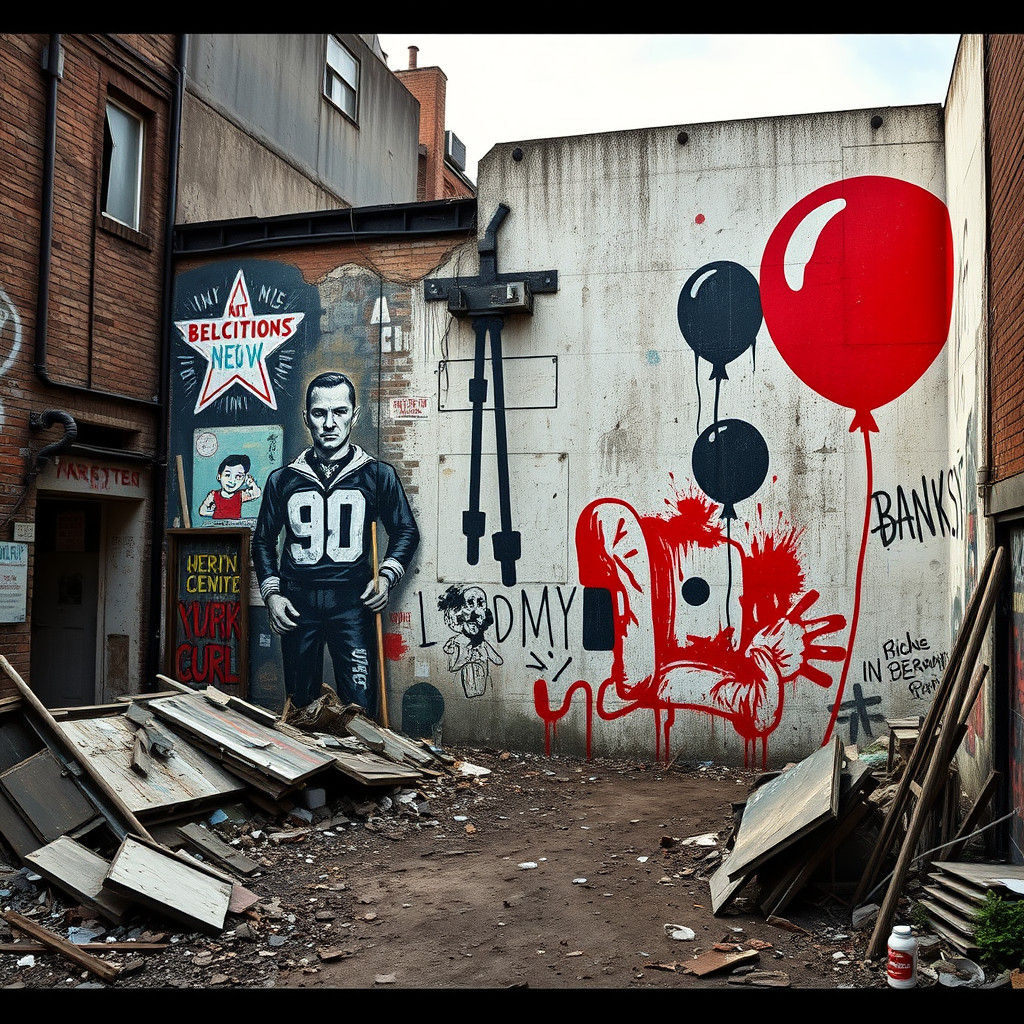Urban Decay Mural in Banksy Street Art Style