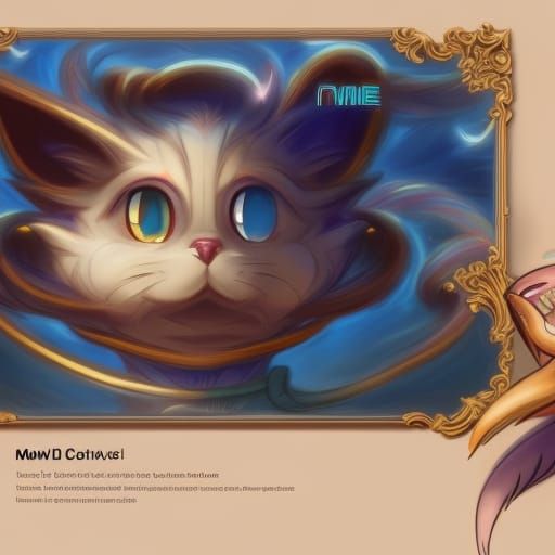 Fantastical Mew Meowth Hybrid Concept Art