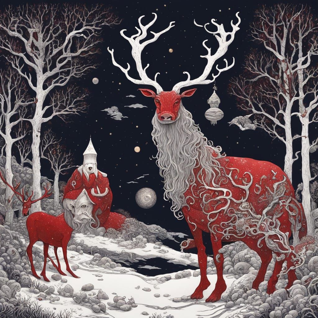 Surreal Christmas Nightmare Assemblage