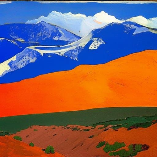 Surreal Scene Inspired by Nolde and Klee