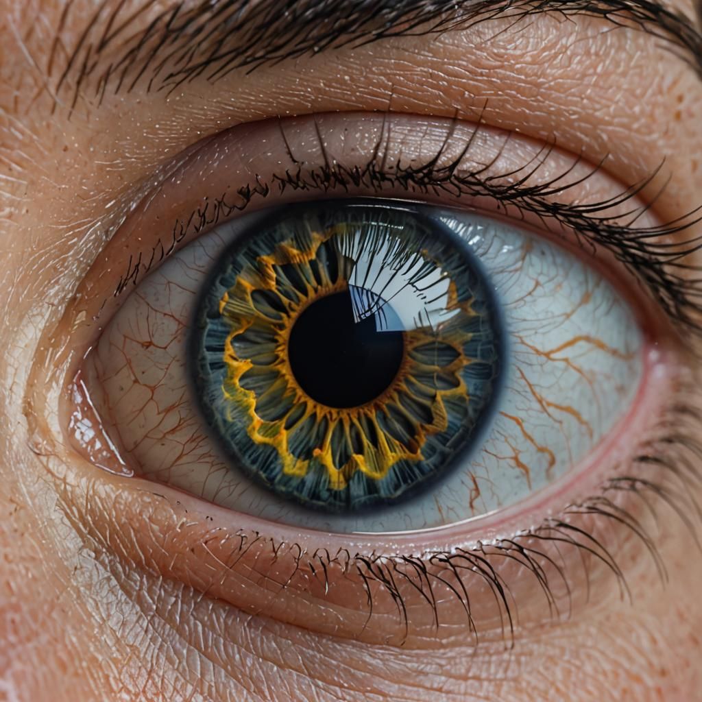 Surreal Eye Close-Up: An Iris Within an Iris