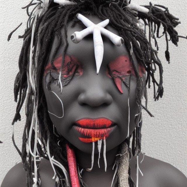 Mystical Voodoo Priestess Portrait