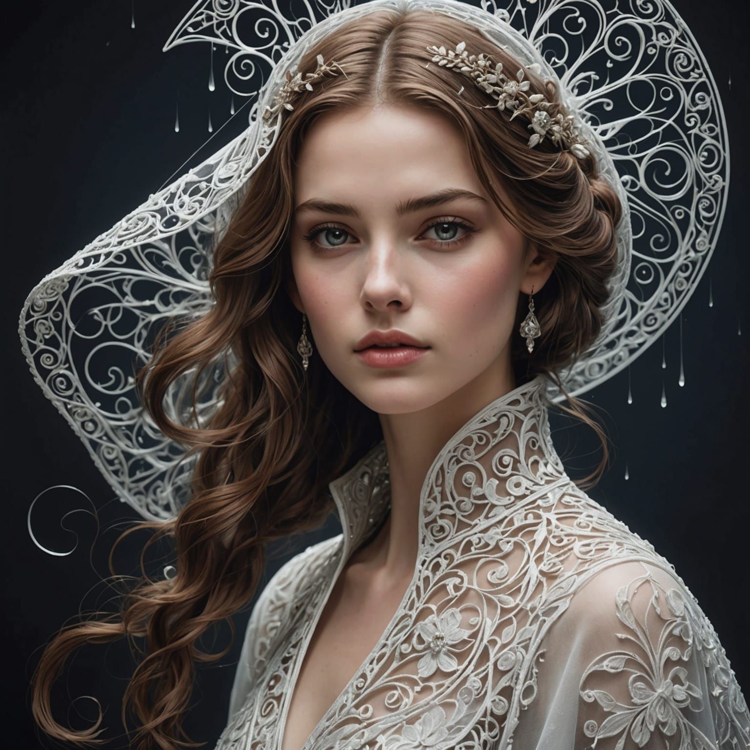 Luminescent Spiral Filigree: A Stunning Vector Masterpiece