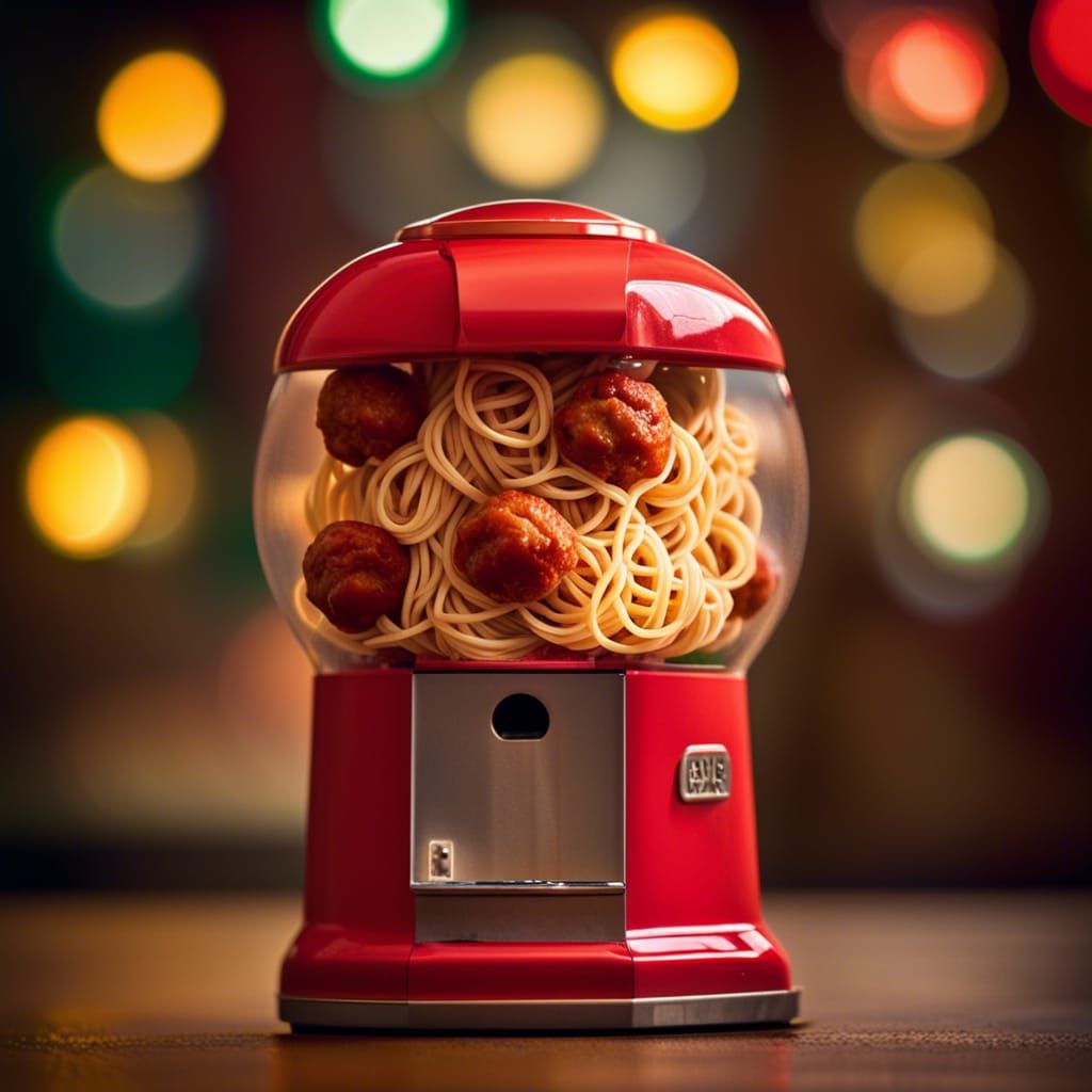 Spaghetti and Meatballs Gumball Machine, Professional Photog...