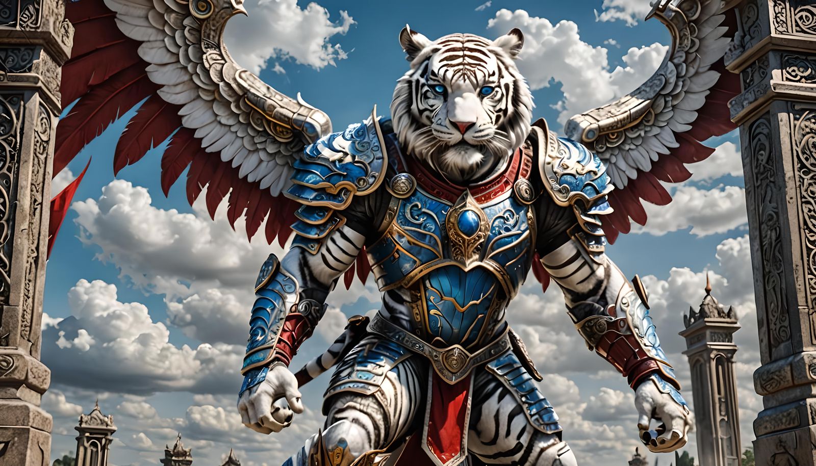 Armored White Tiger Guardian of Time