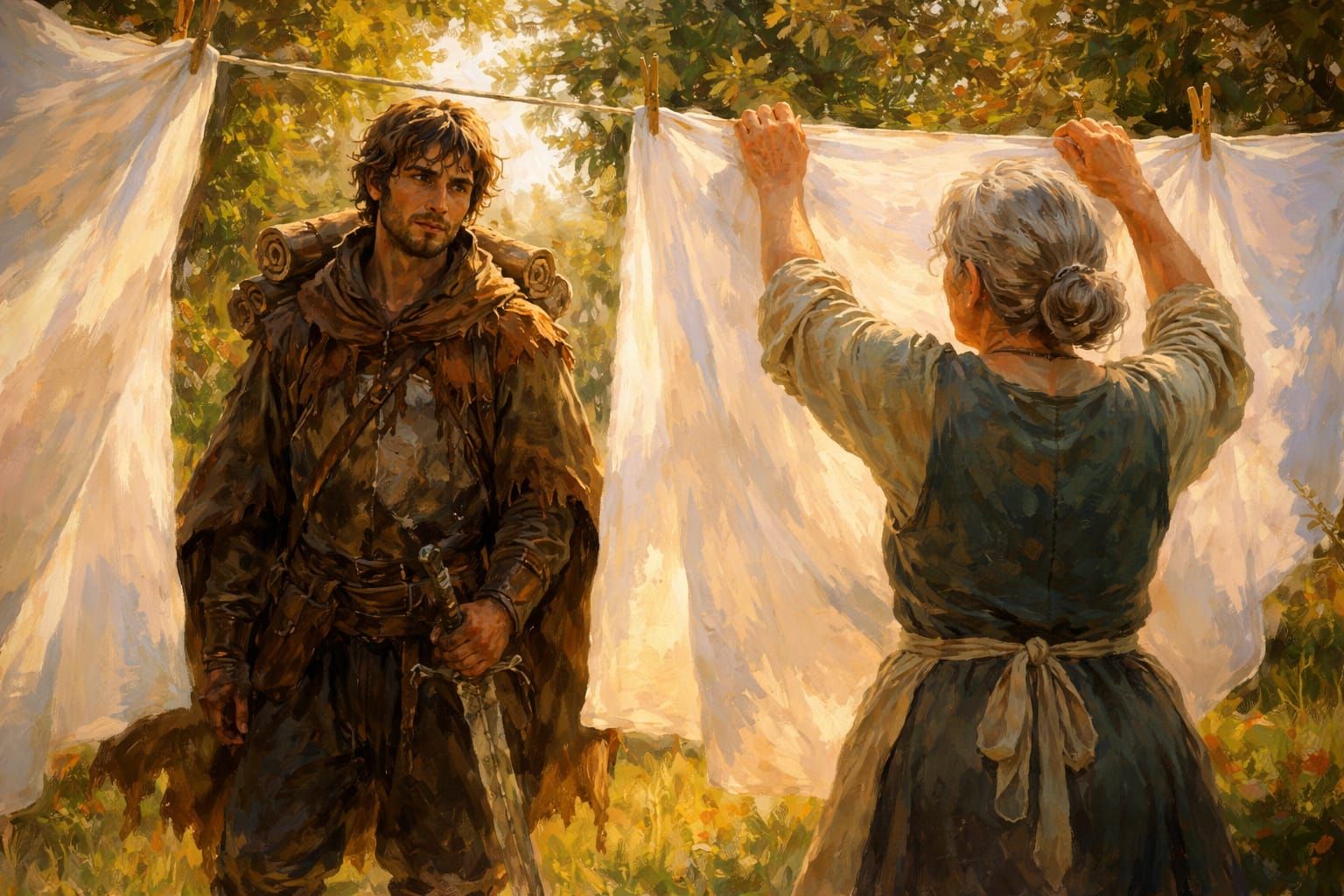 Adventurer's Return Home to Unknowing Mother