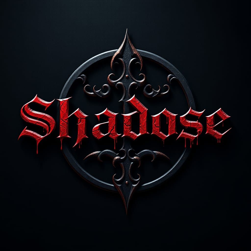 Ominous Horror Logo for Shadose in Dark Fantasy Style