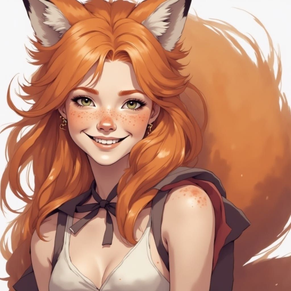 Fox-girl Vixen portrait