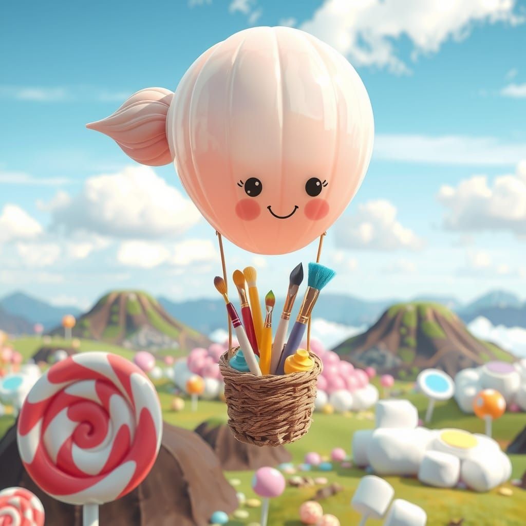 Candy Land: Giant Paintbrush Hot Air Balloon