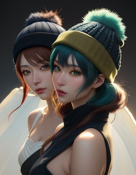 Anime-Inspired Portraits of Mysterious Friends