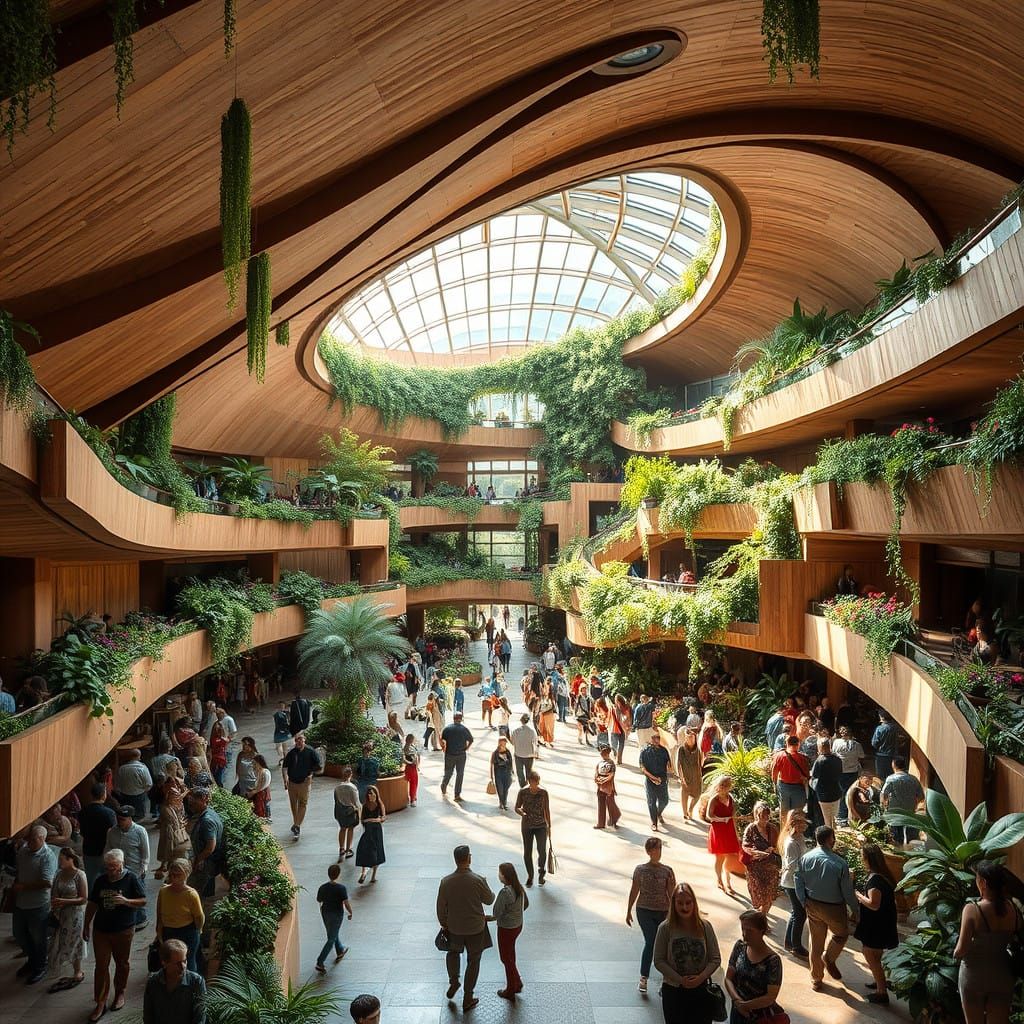 Organic Community Spaces with Nature-Inspired Architecture a...