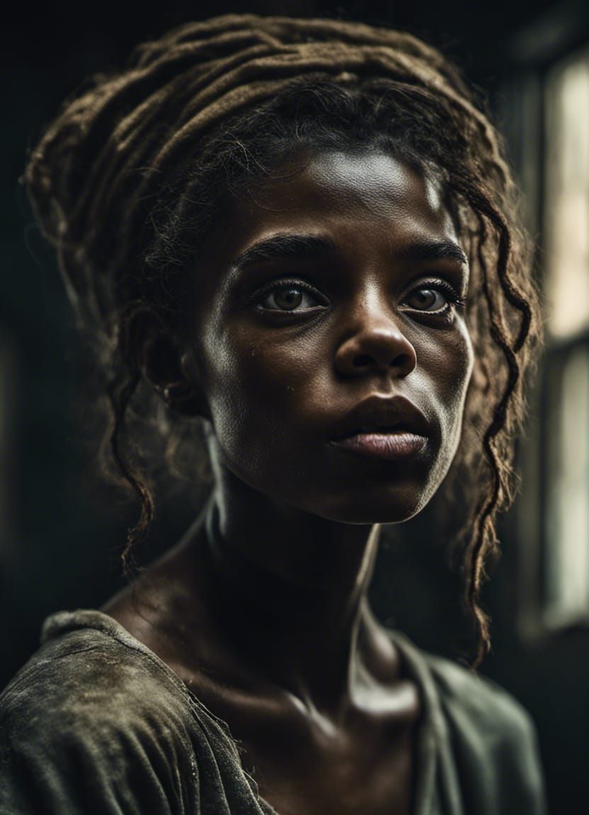 Gritty Close-Up Portrait in Hyperrealistic Style