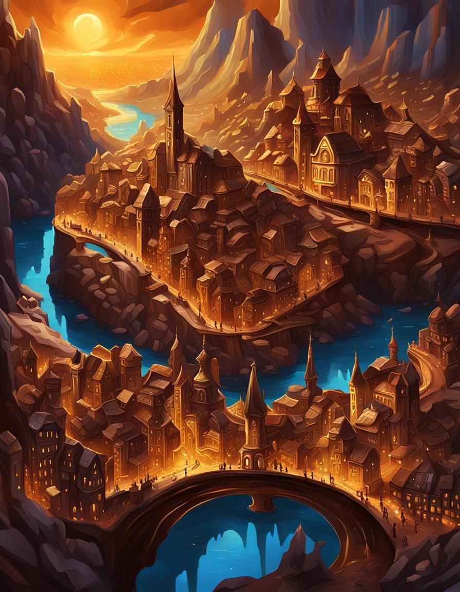 Fantasy City Hidden Inside Melting Swiss Chocolate
