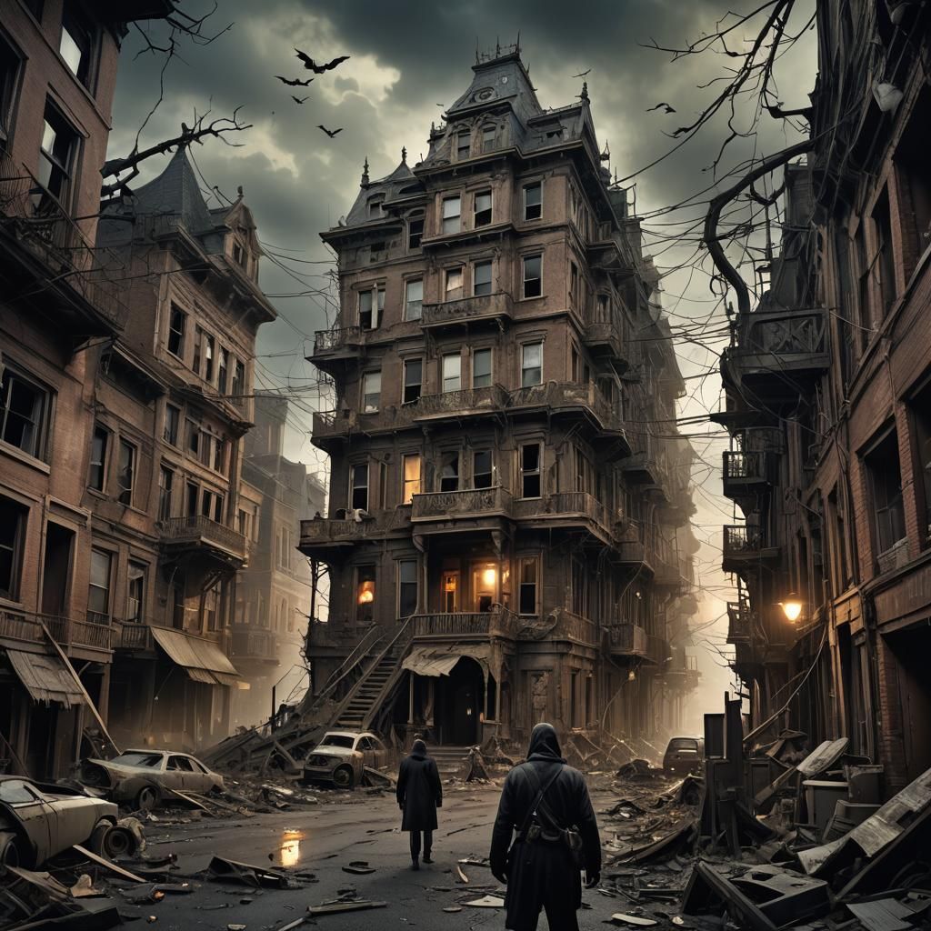 Dystopian Haunted Digital Photo: Intricate and Sinister