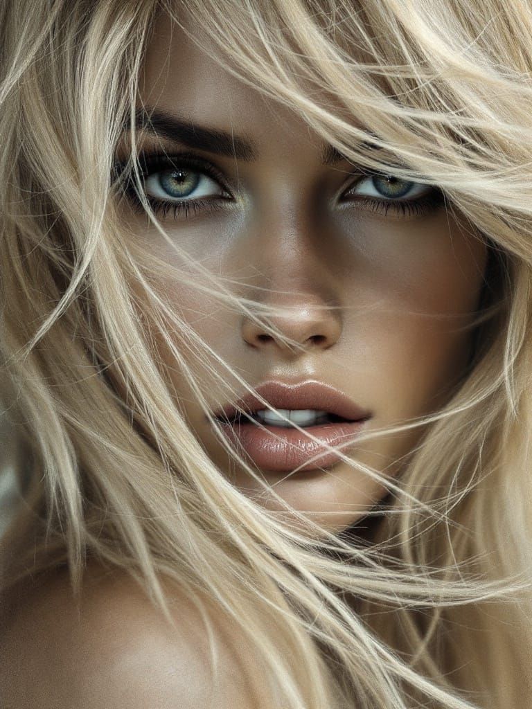 Ethereal Portrait in Soft Charcoal and Warm Light