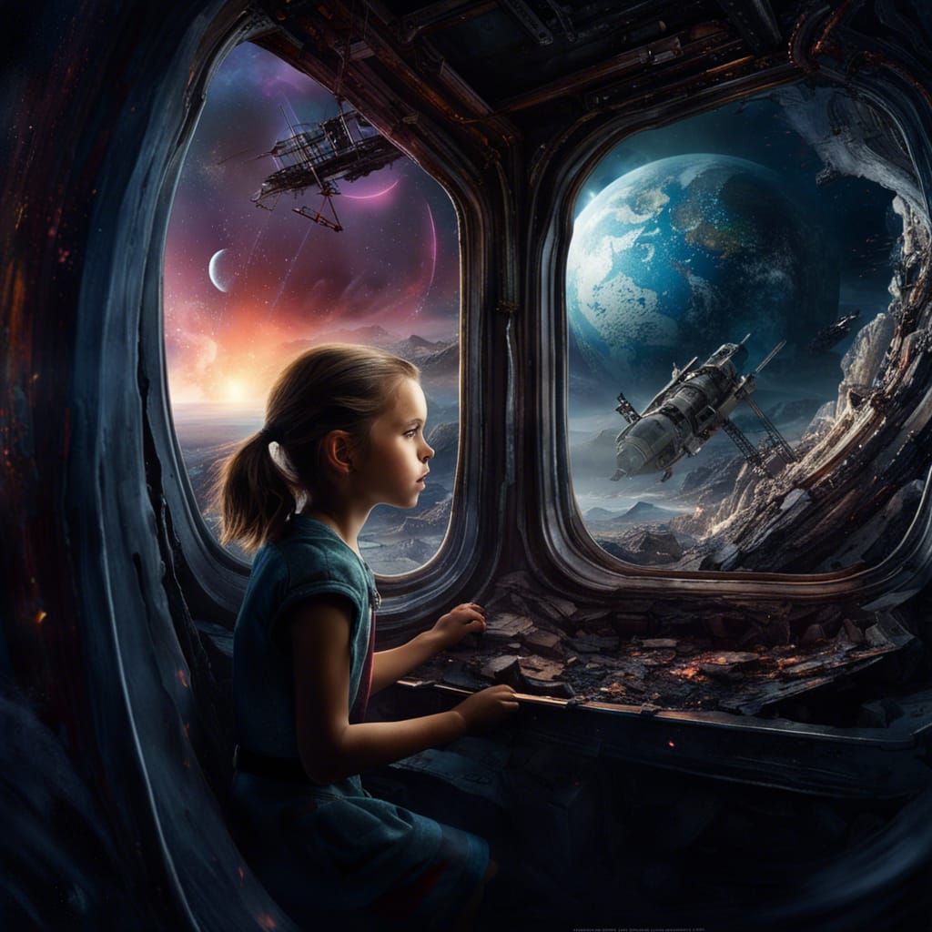 Earth-Moon Collision: Child's View of Doomsday Escape