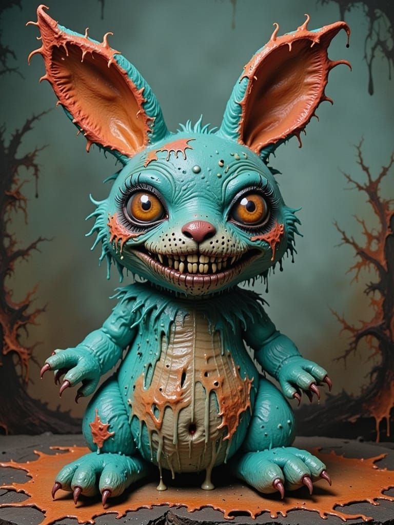 melting ugly monster bunny