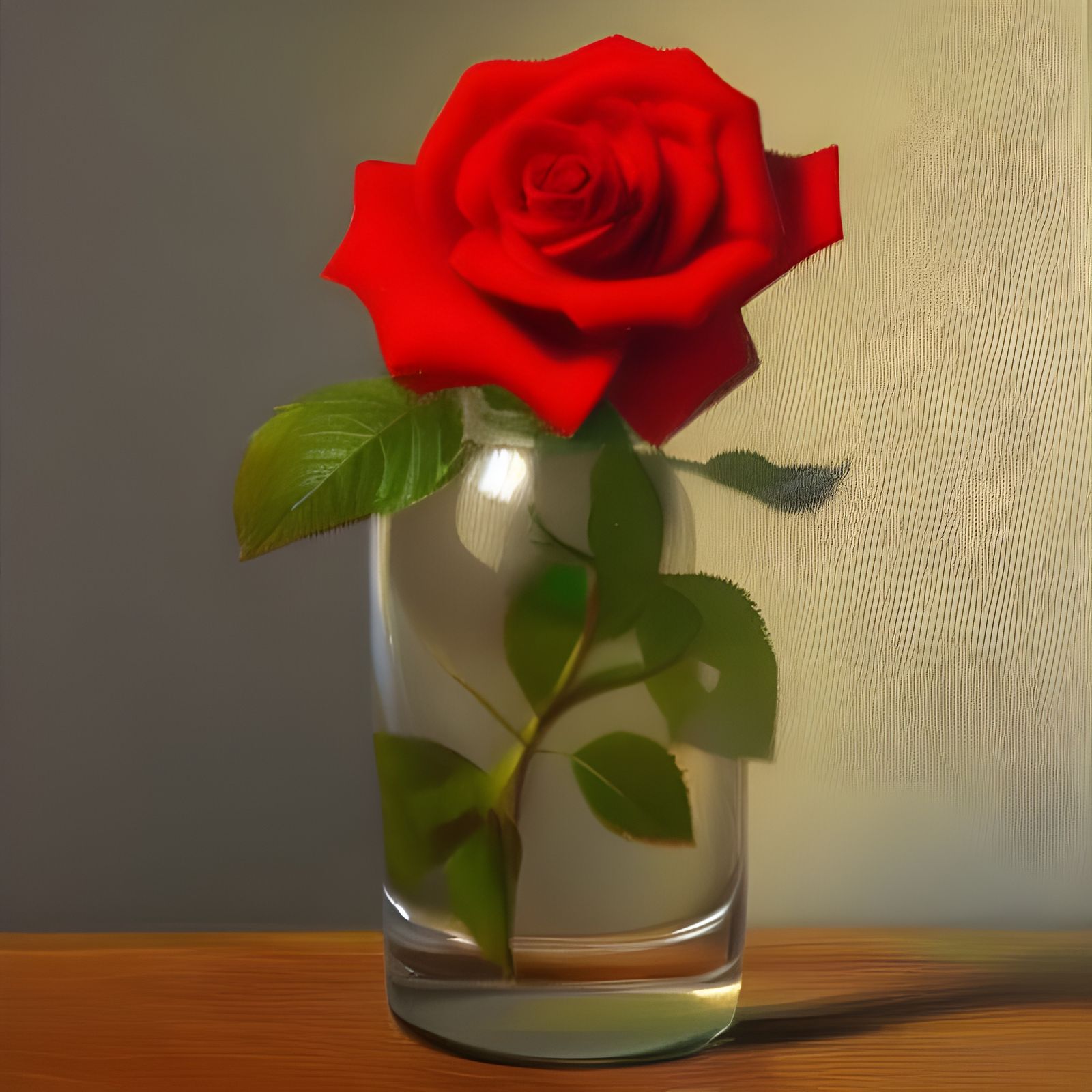 A single rose in a vase