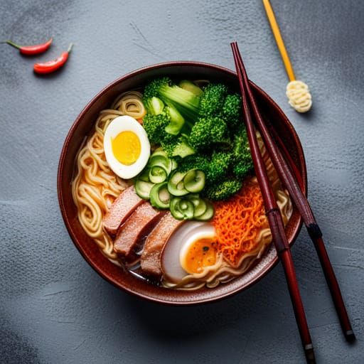 Delicious Ramen Bowl Still Life