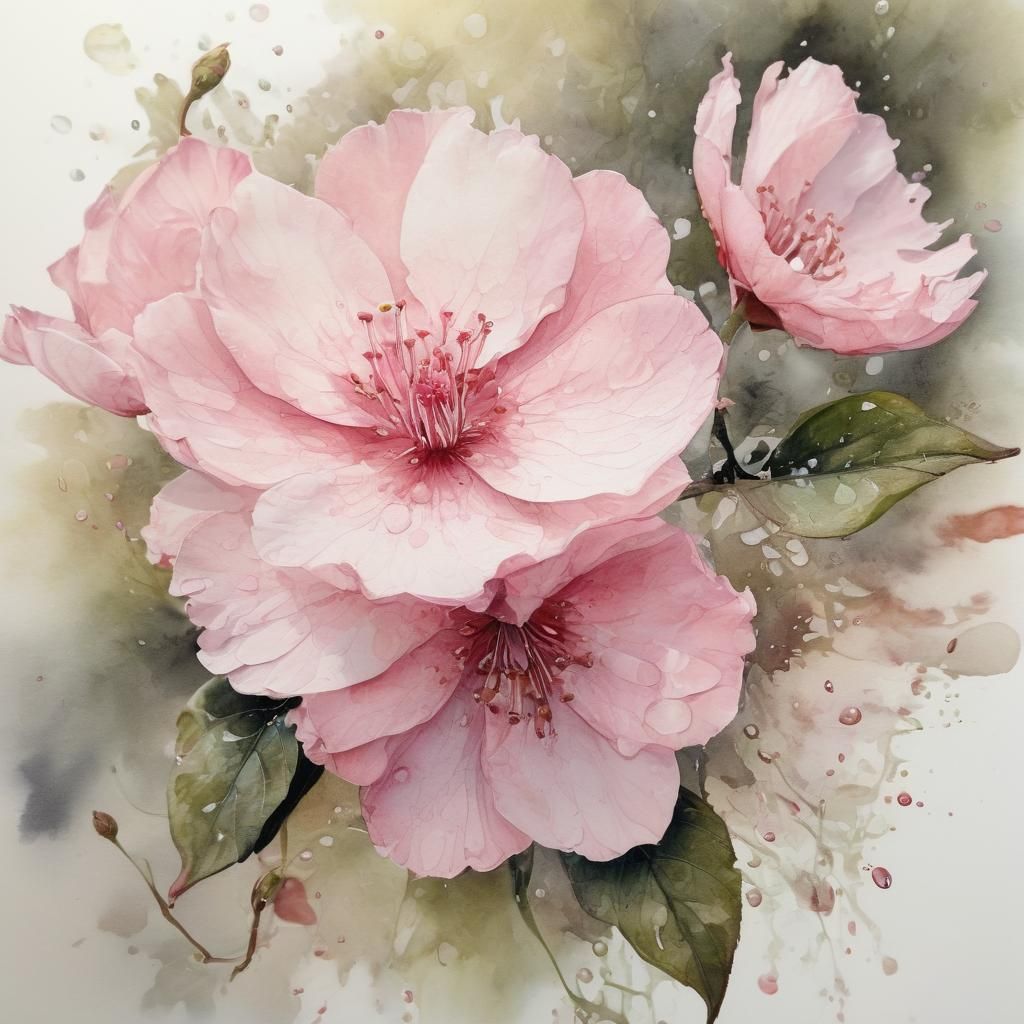 Floral Feminine Fusion in Watercolor
