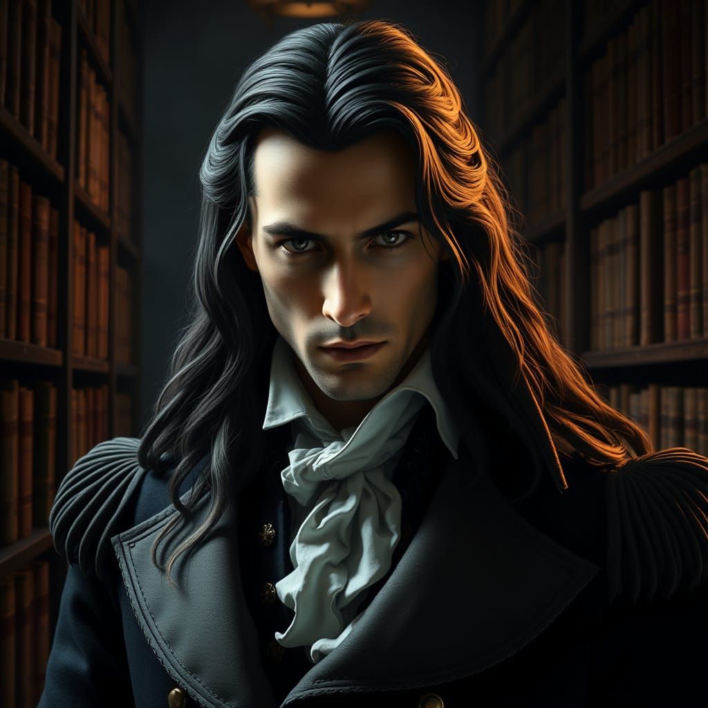 Enigmatic Gentleman in 18th Century Attire