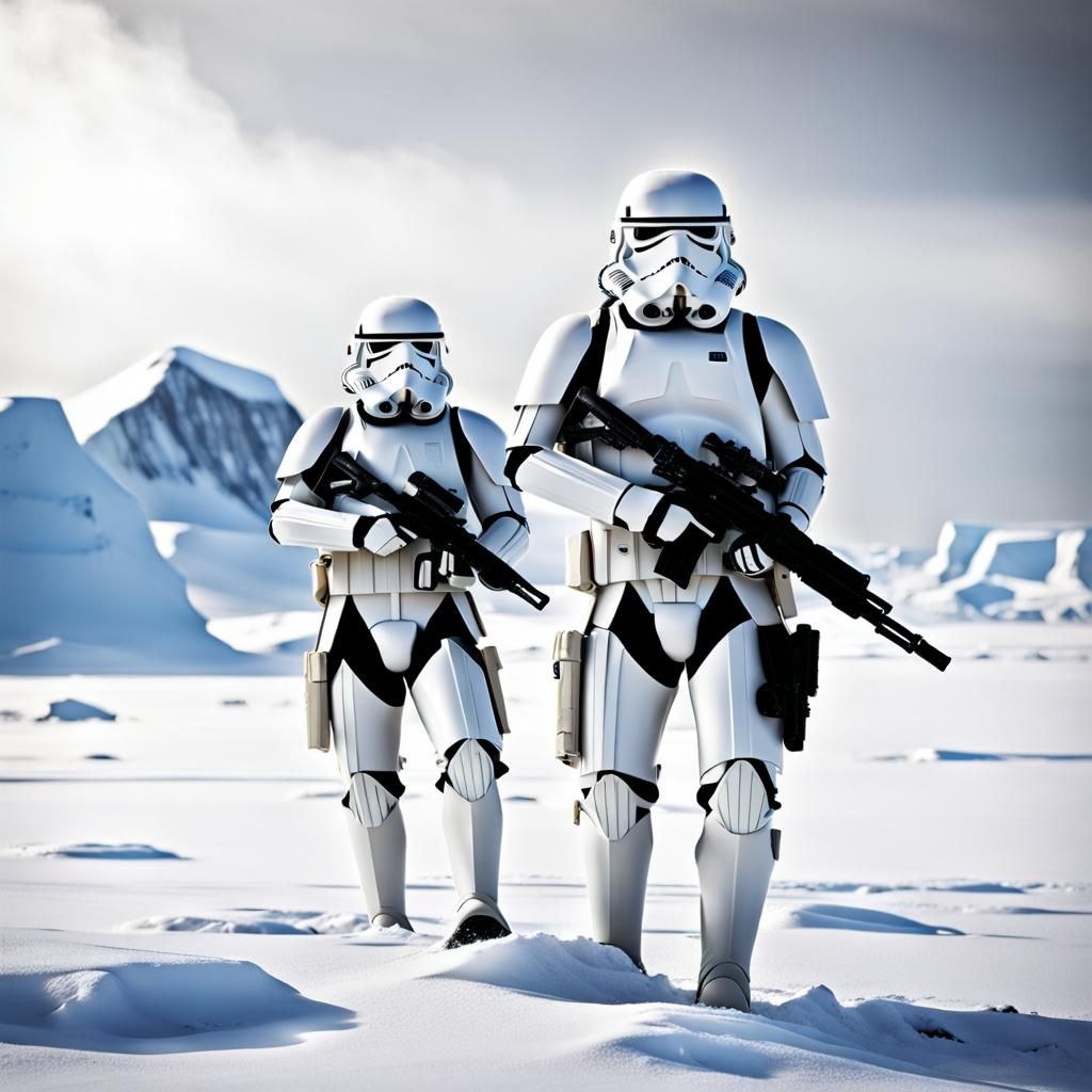 Star Wars Snow Troopers in Arctic Patrol