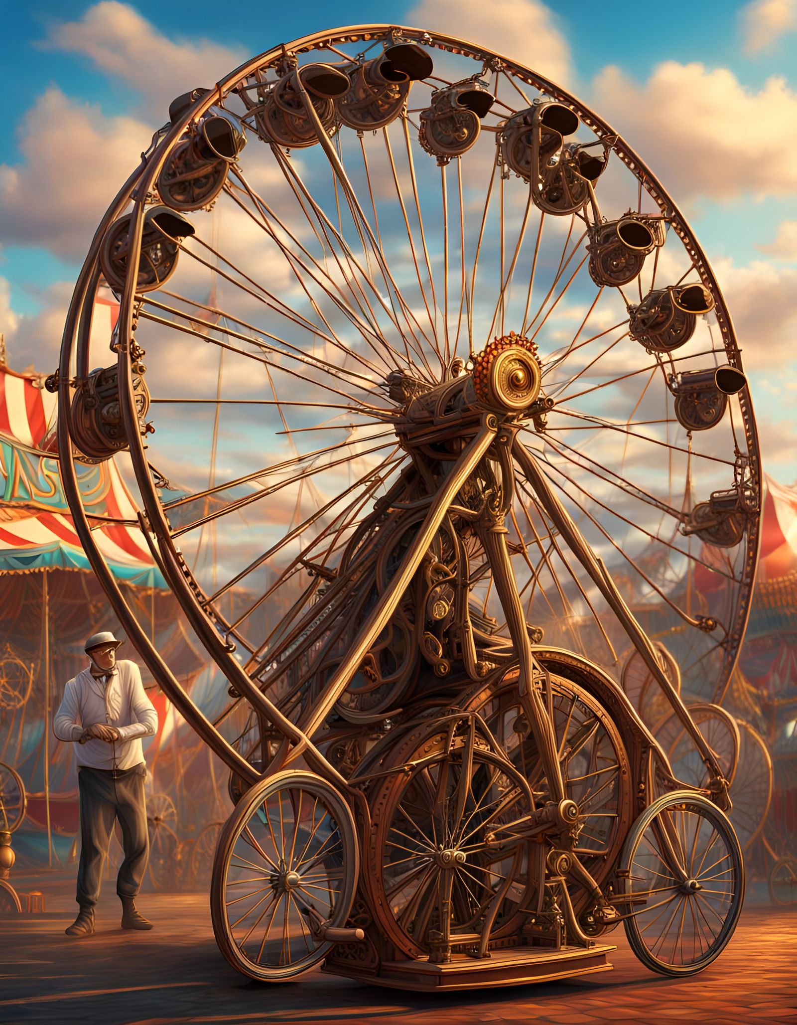 Steampunk Carnival: Bicycle Ferris Wheel