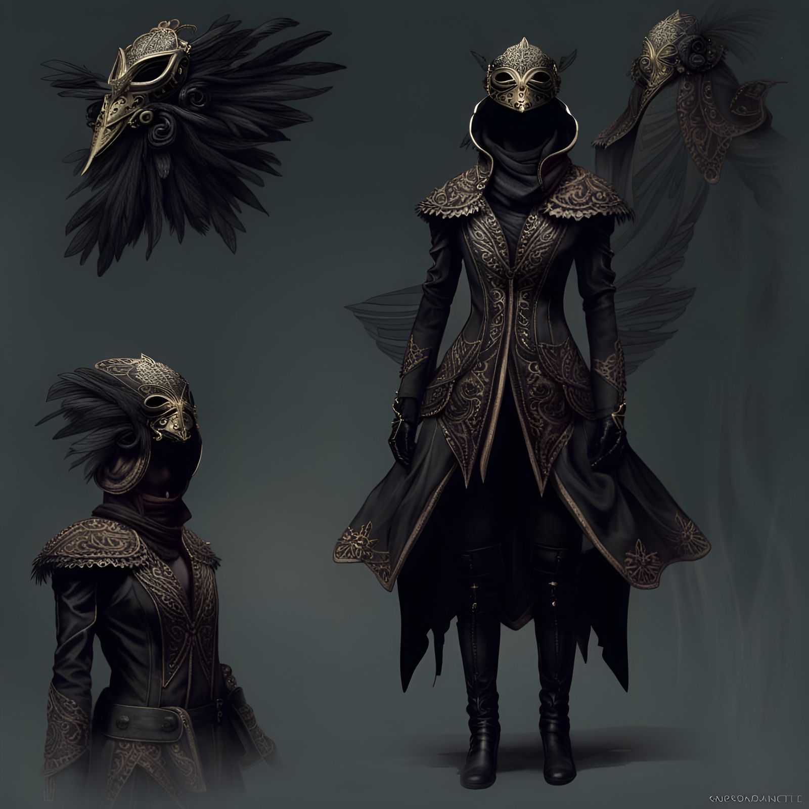 Extravagant Masquerade Outfit for an Aviator