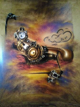 Got my self a friend steampunk Sketchfab beautiful airbrush ...