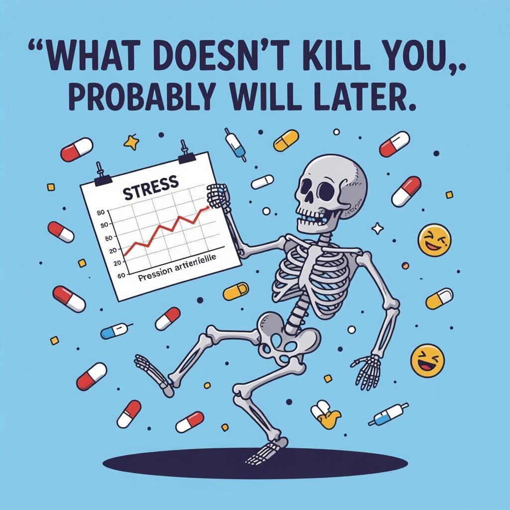 Nietzsche Skeleton: What Doesn't Kill You Medical Satire