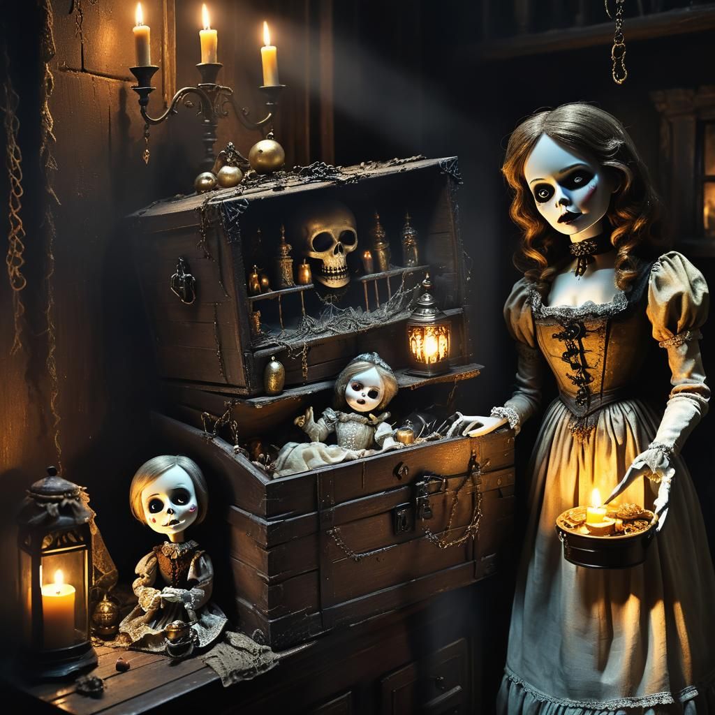 Eerie Cursed Treasures in Haunted House