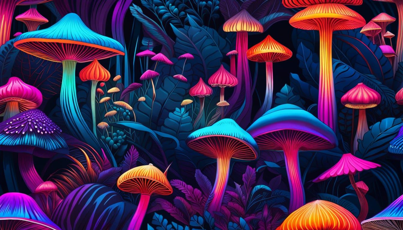 Neon Crypto Shrooms