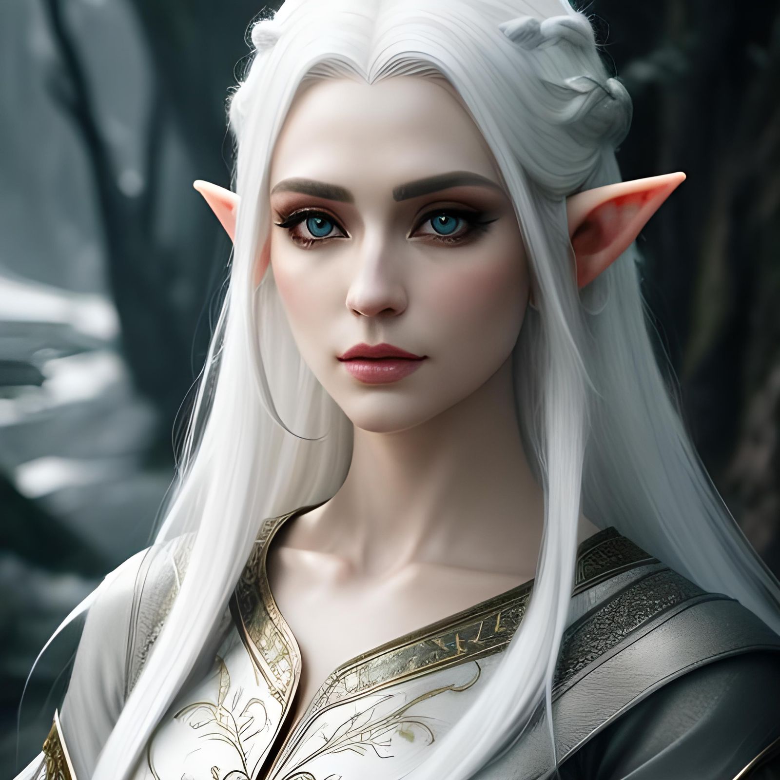 Hyperrealistic Elf Portrait in Cinematic Style