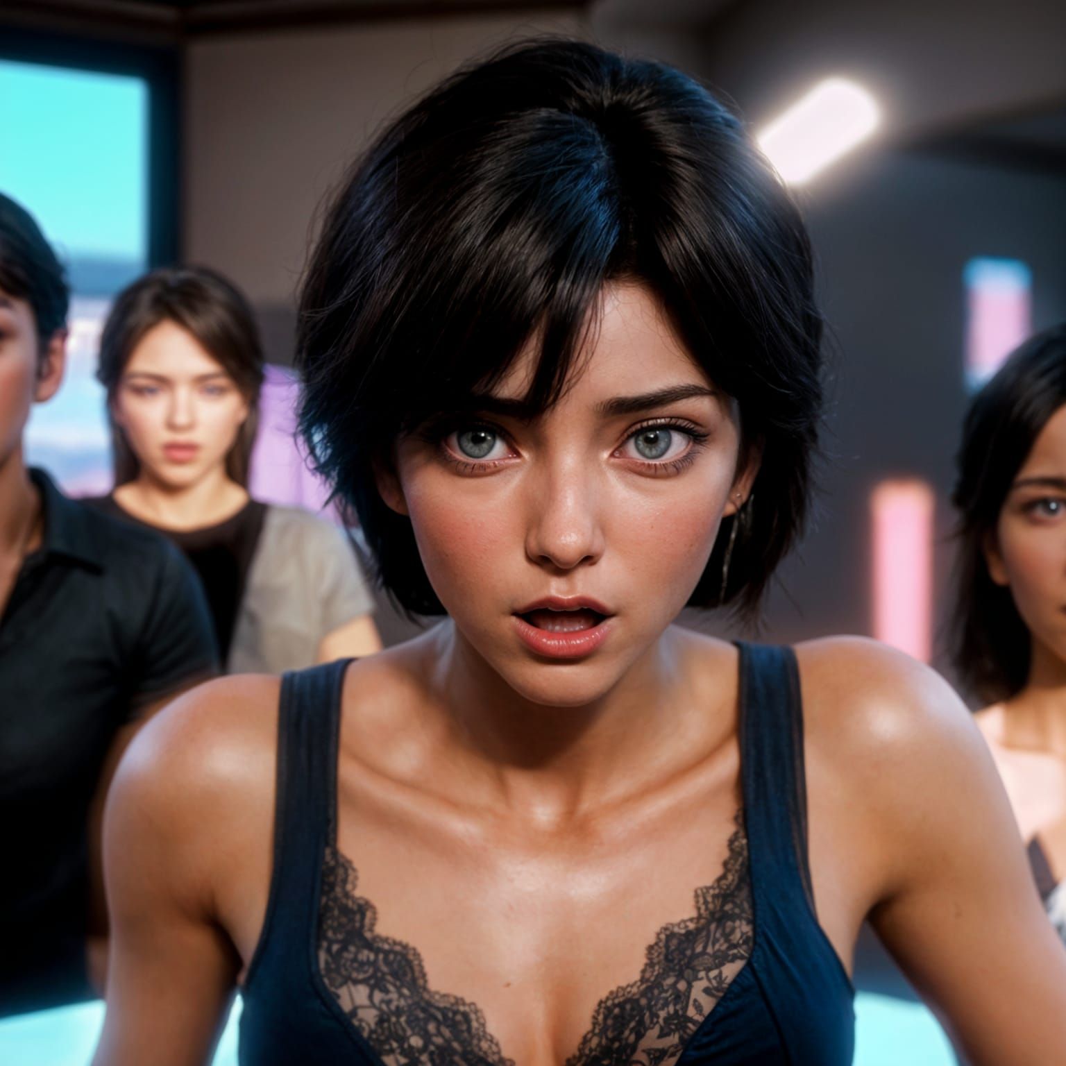 Sultry Nightclub Scene Captured in Cinematic Film Style