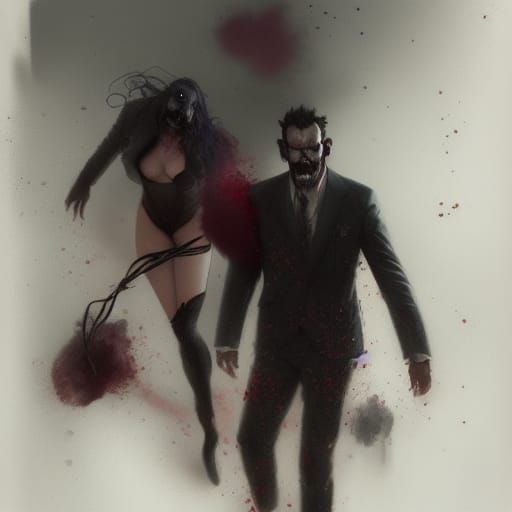 Disturbing Sensual Couple in Sinister Style