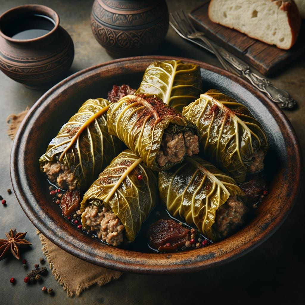 Stuffed Cabbage Leaves: A Medieval Cuisine Dish