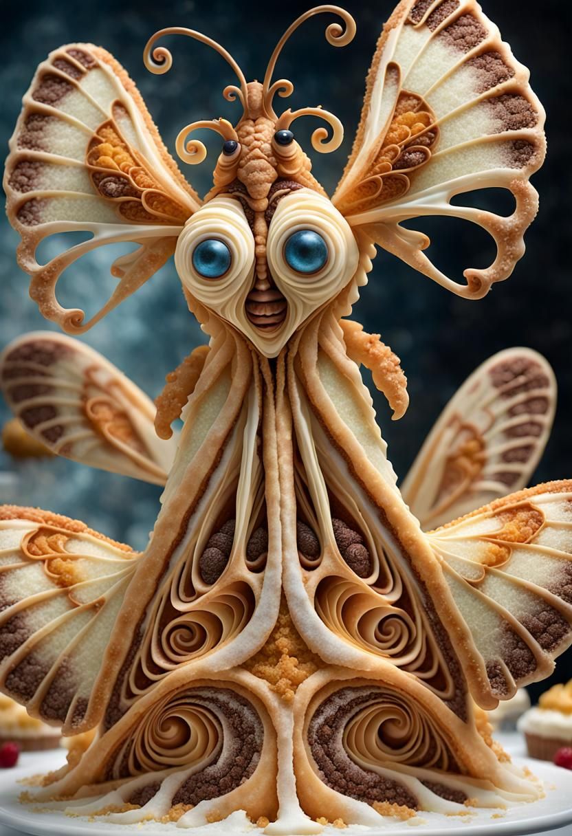 Fractal Cake Angel-Moth Food Photography